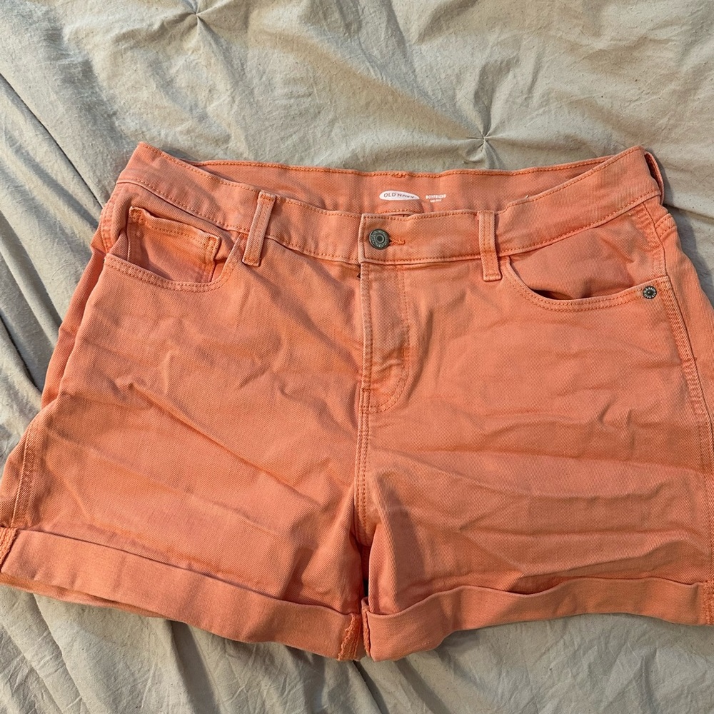 Old Navy Coral Mid Rise Coral Shorts